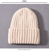 Silk-Lined Cashmere Beanie – Luxury Winter Hat