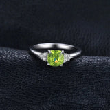 Peridot Solitaire Ring – 925 Sterling Silver for Women - Julie bags