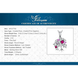Tree of Life Ruby Pendant Necklace – 925 Sterling Silver Statement Gemstone Jewelry for Women - Julie bags