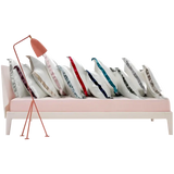 Chroma Chic: White Silk Pillowcase with Colorful Accents