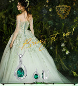 Emerald Green Teardrop Hoop Earrings – 925 Sterling Silver Elegant Gemstone Earrings for Women