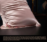 Pink Blossom Charm: Pure Mulberry Silk Pillowcase with Floral Embroidery