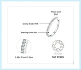 Moissanite Half Eternity Ring – 925 Sterling Silver Gold Plated for Women - Julie bags