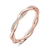 Infinity Love Moissanite Band Ring – 925 Sterling Silver Stackable Rope Design Ring for Women - Julie bags