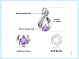 Infinity Amethyst Stud Earrings – 925 Sterling Silver Purple Gemstone Earrings for Women