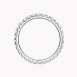 D Color Moissanite Eternity Ring – 925 Sterling Silver 18K White Gold Plated Wedding Band for Women - Julie bags