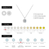 1CT Moissanite Pendant Necklace – 925 Sterling Silver Dainty Prong Setting Necklace for Women - Julie bags