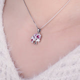 Tree of Life Ruby Pendant Necklace – 925 Sterling Silver Statement Gemstone Jewelry for Women - Julie bags