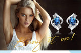 London Blue Topaz Oval Stud Earrings – 925 Sterling Silver Elegant Gemstone Earrings for Women - Julie bags