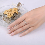Moissanite Half Eternity Ring – 925 Sterling Silver Gold Plated for Women - Julie bags
