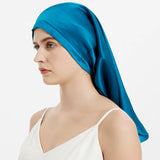 100% Mulberry Silk Bonnet for Sleeping – Long Adjustable Hair Cap