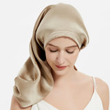 100% Mulberry Silk Bonnet for Sleeping – Long Adjustable Hair Cap
