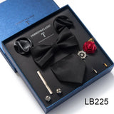 Silk Tie Set with Cufflinks & Pocket Square - Necktie Gift Box