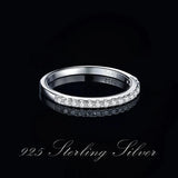 Moissanite Half Eternity Ring – 925 Sterling Silver Gold Plated for Women - Julie bags