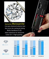 Round Cut Moissanite Solitaire Ring – 925 Sterling Silver Dainty Engagement Ring for Women - Julie bags