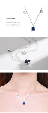 Scorpio Zodiac Charm Necklace – Rainbow Zirconia 925 Sterling Silver Birthstone Pendant for Women - Julie bags