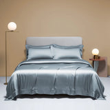 100% Silk Bedding Set - Luxury Solid Color Duvet Cover & Sheets