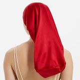 100% Mulberry Silk Bonnet for Sleeping – Long Adjustable Hair Cap