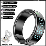 Smart Ring – LED Display, Heart Rate & SpO2, Bluetooth, Waterproof - Julie bags