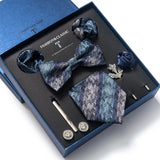 Silk Tie Set with Cufflinks & Pocket Square - Necktie Gift Box