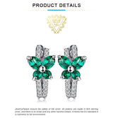 Butterfly Emerald Hoop Earrings – 925 Sterling Silver, Elegant Green Gemstone for Women - Julie bags