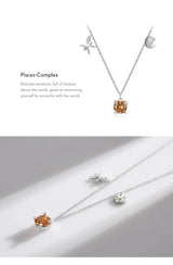 Scorpio Zodiac Charm Necklace – Rainbow Zirconia 925 Sterling Silver Birthstone Pendant for Women - Julie bags