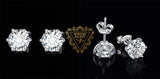 Moissanite Stud Earrings – D Color 925 Sterling Silver Classic Solitaire Earrings for Women