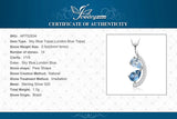 Sky Blue & London Blue Topaz Pendant Necklace – 925 Sterling Silver Teardrop Gemstone Necklace for Women