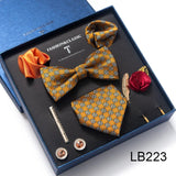 Silk Tie Set with Cufflinks & Pocket Square - Necktie Gift Box