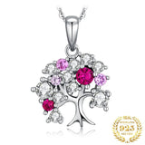 Tree of Life Ruby Pendant Necklace – 925 Sterling Silver Statement Gemstone Jewelry for Women - Julie bags