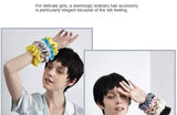 Pure Silk Hair Scrunchies: Luxurious Ponytail Holders (5 Pieces)