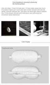 Opulent Opal: Mulberry Silk Blindfold in Milky White