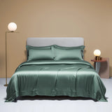 100% Silk Bedding Set - Luxury Solid Color Duvet Cover & Sheets