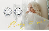 Moissanite Stud Earrings – D Color 925 Sterling Silver Classic Solitaire Earrings for Women