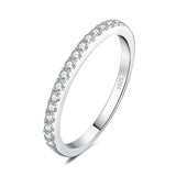 Moissanite Half Eternity Ring – 925 Sterling Silver Gold Plated for Women - Julie bags