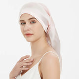 100% Mulberry Silk Bonnet for Sleeping – Long Adjustable Hair Cap