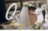 Moissanite Half Eternity Ring – 925 Sterling Silver Gold Plated for Women - Julie bags