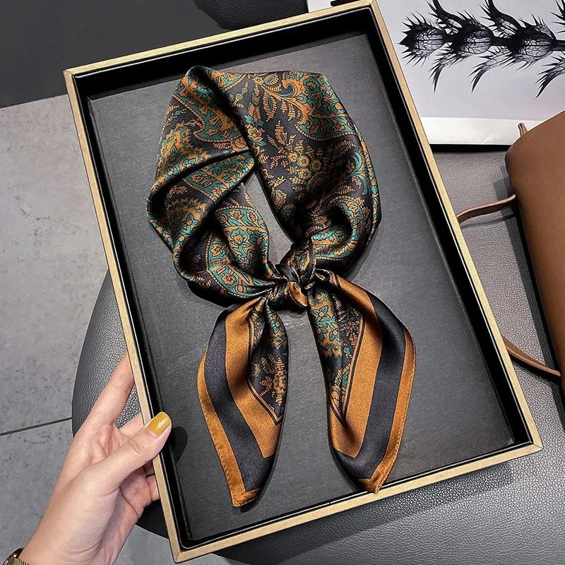 Silk Square Scarf - Luxury Satin Bandana