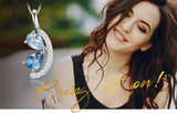 Sky Blue & London Blue Topaz Pendant Necklace – 925 Sterling Silver Teardrop Gemstone Necklace for Women