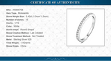 Moissanite Half Eternity Ring – 925 Sterling Silver Gold Plated for Women - Julie bags