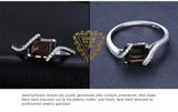 Smoky Quartz Emerald Cut Ring – 925 Sterling Silver for Women - Julie bags