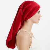 100% Mulberry Silk Bonnet for Sleeping – Long Adjustable Hair Cap