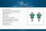 Butterfly Emerald Hoop Earrings – 925 Sterling Silver, Elegant Green Gemstone for Women - Julie bags