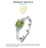 Peridot Solitaire Ring – 925 Sterling Silver for Women - Julie bags