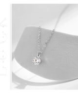 1CT Moissanite Pendant Necklace – 925 Sterling Silver Dainty Prong Setting Necklace for Women - Julie bags