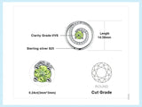 Peridot Circle Stud Earrings – 925 Sterling Silver Double Halo Gemstone Earrings for Women