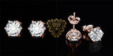 Moissanite Stud Earrings – D Color 925 Sterling Silver Classic Solitaire Earrings for Women