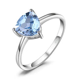 Oval Amethyst Gemstone Ring – 925 Sterling Silver Dainty Gold Plated Ring for Women