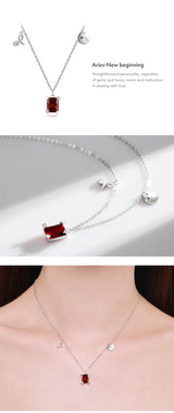 Scorpio Zodiac Charm Necklace – Rainbow Zirconia 925 Sterling Silver Birthstone Pendant for Women - Julie bags