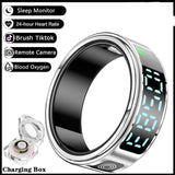 Smart Ring – LED Display, Heart Rate & SpO2, Bluetooth, Waterproof - Julie bags